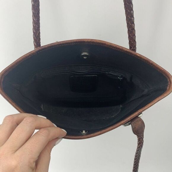 Brighton Black & Brown Croc Embossed Shoulder Bag - Picture 8 of 9